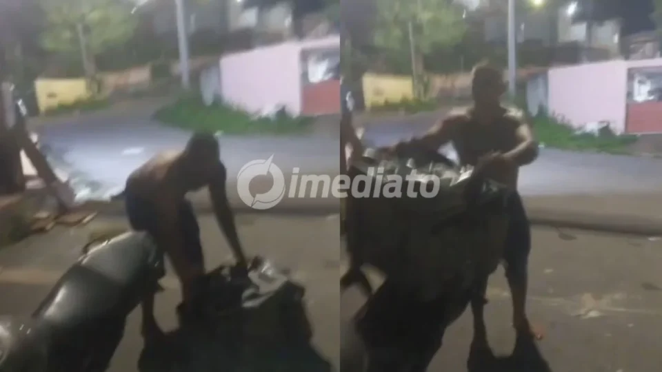 VÍDEO: Entregador por aplicativo reage após ser agredido por morador durante entrega em Manaus