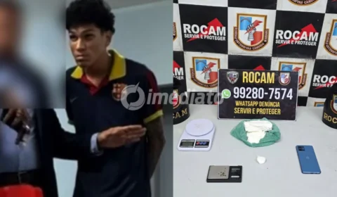 ROCAM prende homem por tráfico de drogas no bairro Cidade Nova após denúncia anônima