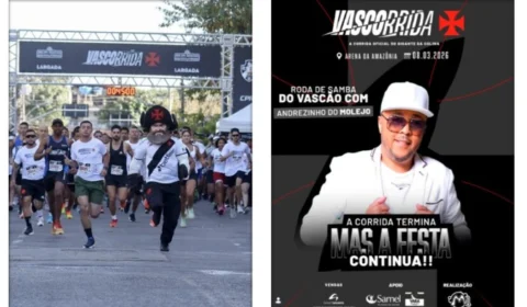 Andrezinho do Molejo comanda Roda de Samba após a Vascorrida no dia 8 de março, em Manaus