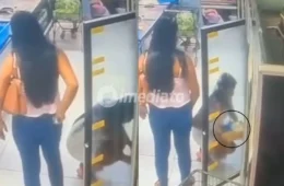 VÍDEO: Câmeras de segurança flagram três mulheres furtando peças de queijo em supermercado de Manaus