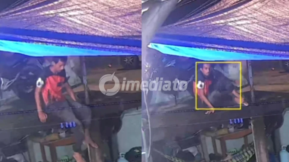 VÍDEO: Proprietário de residência reage com facão a tentativa de invasão e coloca suspeito para correr no bairro Cidade de Deus