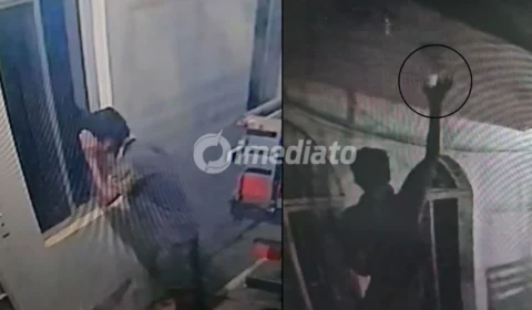 VÍDEO: Câmeras de vigilância flagram homem furtando lâmpada de residência durante a madrugada em Manacapuru, no Amazonas