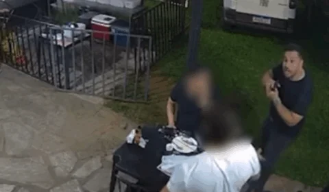 VÍDEO: homem é preso após sacar arma e ameaçar dois homens por suspeitar que formavam casal gay