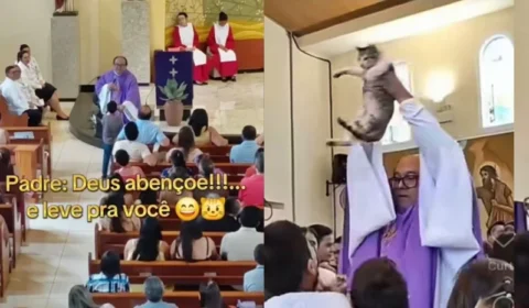 VÍDEO: Menino interrompe missa para pedir bênção para gato e arranca risadas de fiéis 