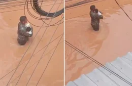 Soldado salva bebê de dois meses durante enchente e cena comove moradores em Minas Gerais