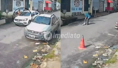 VÍDEO: Motorista de carro branco atropela cachorro na Zona Leste de Manaus e foge
