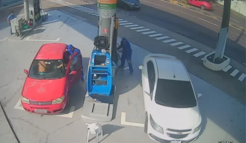 Veja: Motorista foge sem pagar após abastecer veículo em posto de Manaus