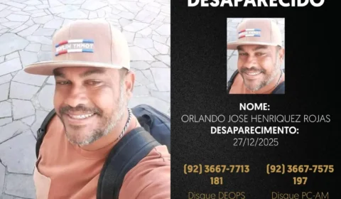 Polícia pede ajuda da população para encontrar homem desaparecido em Manaus