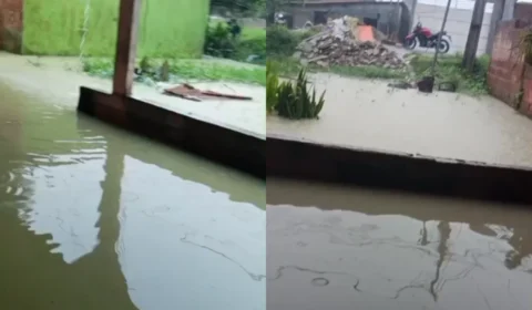 Vídeos: Chuva intensa provoca alagamentos em bairros de Manaus