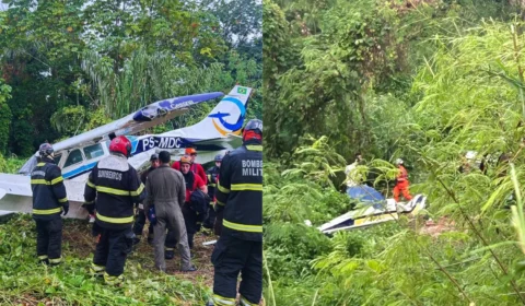 Avião de pequeno porte sai da pista durante decolagem no Aeroclube de Manaus