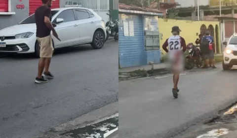 CENAS FORTES: perseguição com faca termina com homem esfaqueado no Mauazinho em Manaus