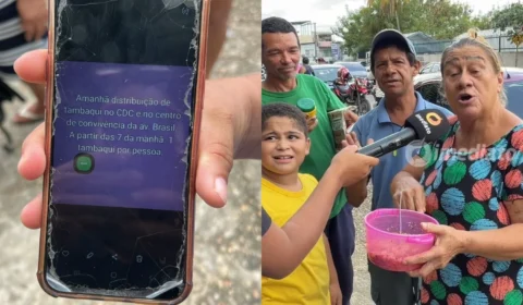 Moradores do bairro Compensa são enganados com falsa doação de peixes: ‘Estou aqui desde as 5h e ninguém viu o peixe’, diz moradora