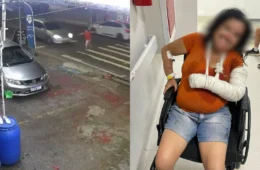 Vídeo: Idosa é arremessada após ser atropelada na faixa de pedestres no Parque 10 em Manaus