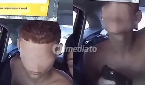 VÍDEO: Adolescentes assaltam taxista com arma de fogo no Rio de Janeiro e ação é flagrada por câmera