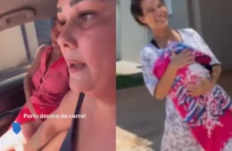 VÍDEO: Mulher socorre amiga grávida e bebê nasce dentro de carro a caminho do hospital