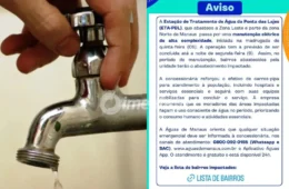 Manutenção emergencial em estação de tratamento provoca falta d’água em mais de 30 bairros de Manaus; confira os locais