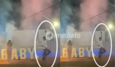 VÍDEO: Adolescente de 15 anos é apreendido pela polícia após celebrar chá revelação da filha com tiros