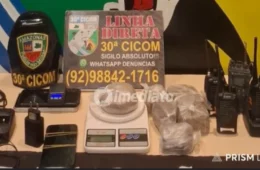 Olheiro do tráfico é preso com drogas e rádios comunicadores na zona leste de Manaus
