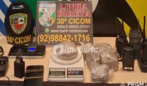 Olheiro do tráfico é preso com drogas e rádios comunicadores na zona leste de Manaus