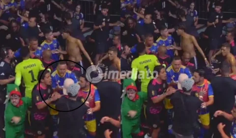 VÍDEO: Confusão entre cabines de Dendele FC e Podpah Funkbol marca estreia do novo split da Kings League Brazil