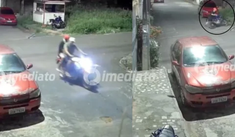 VÍDEO: Dupla furta motocicleta de trabalhador durante a madrugada no bairro Monte das Oliveiras