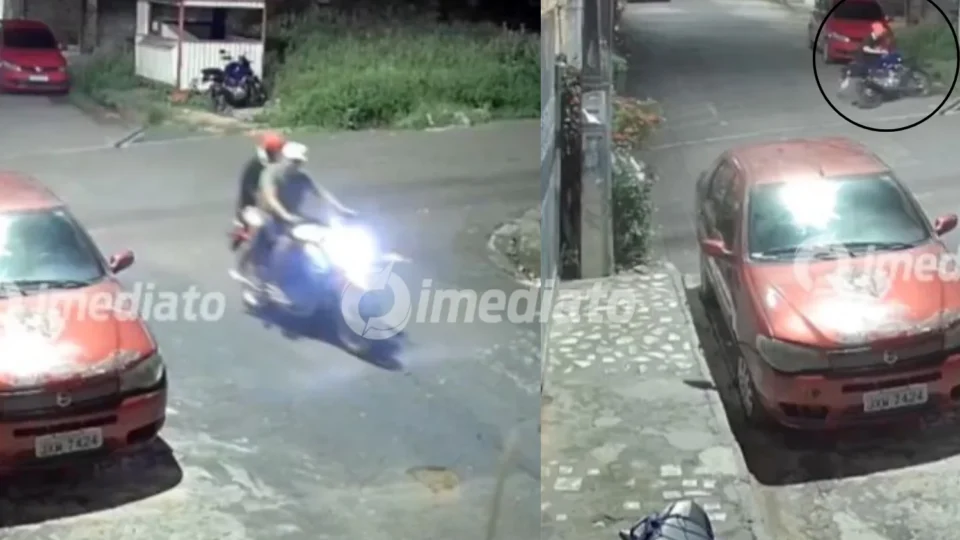 VÍDEO: Dupla furta motocicleta de trabalhador durante a madrugada no bairro Monte das Oliveiras