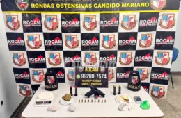 ROCAM prende homem com arma e drogas em quitinete na comunidade Nossa Senhora de Fátima  