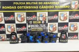 Polícia Militar apreende 26 tabletes de droga escondidos em embarcação que saiu de Tabatinga com destino a Manaus