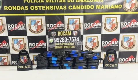Polícia Militar apreende 26 tabletes de droga escondidos em embarcação que saiu de Tabatinga com destino a Manaus