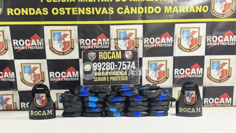 Polícia Militar apreende 26 tabletes de droga escondidos em embarcação que saiu de Tabatinga com destino a Manaus