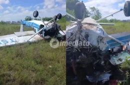 VÍDEO: Piloto e aluno morrem após queda de avião durante treinamento no Aeroclube de Manaus