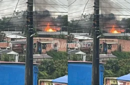 VÍDEO: Incêndio em residência mobiliza bombeiros e assusta moradores no município de Manacapuru