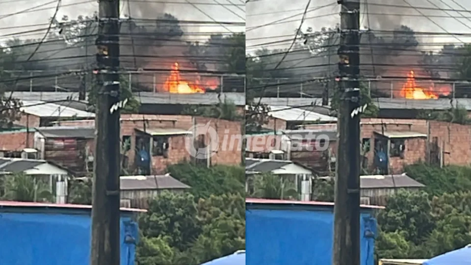 VÍDEO: Incêndio em residência mobiliza bombeiros e assusta moradores no município de Manacapuru