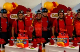VÍDEO: Bombeiro mirim celebra 10 anos com surpresa especial de guarnição no aniversário em Manaus