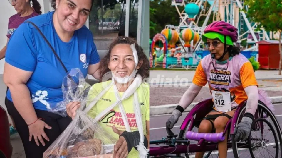 Paratleta atropelada por motorista embriagado durante corrida em Manaus recebe alta hospitalar