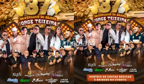 Aniversário de 37 anos do bairro Jorge Teixeira terá grande festa com shows, sorteio de cestas básicas e expectativa de grande público na zona Leste de Manaus