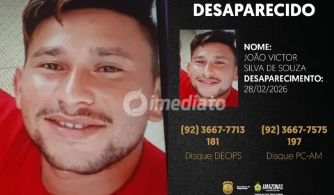 Polícia Civil divulga imagem e pede ajuda para localizar jovem desaparecido na Zona Norte de Manaus