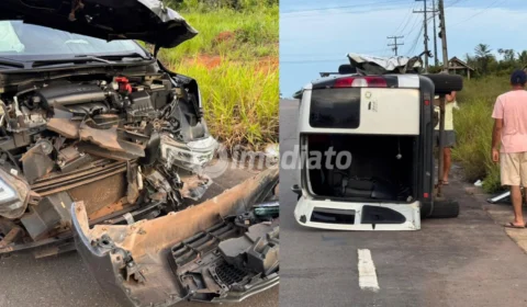 Colisão entre dois veículos deixa vítimas feridas na rodovia AM-070, próximo ao ramal de Paricatuba