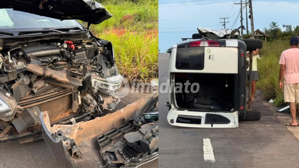Colisão entre dois veículos deixa vítimas feridas na rodovia AM-070, próximo ao ramal de Paricatuba