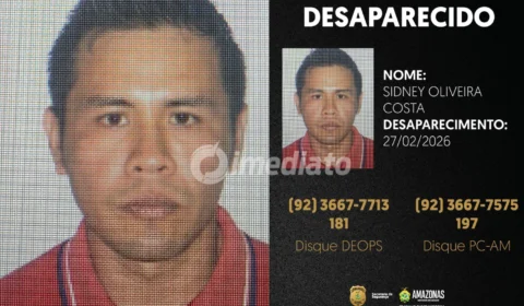 PC-AM divulga imagem de homem de 34 anos que desapareceu após sair de casa no bairro Petrópolis, em Manaus