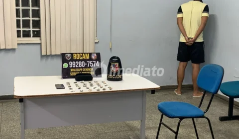 Homem é preso pela Rocam vendendo drogas no conjunto Viver Melhor após denúncia, em Manaus
