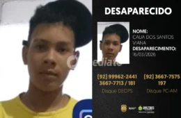Polícia Civil divulga imagem de adolescente que desapareceu no bairro Alvorada, em Manaus