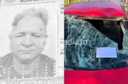 Veja o momento em que morador de casa de recuperação morre ao ser atropelado por veiculo em ramal no Tarumã