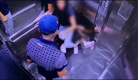 VEJA VÍDEO: mulher é espancada por ex dentro de elevador em SP