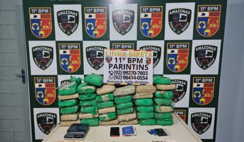 Polícia Militar apreende 38 tabletes de drogas em imóvel usado como depósito em Parintins