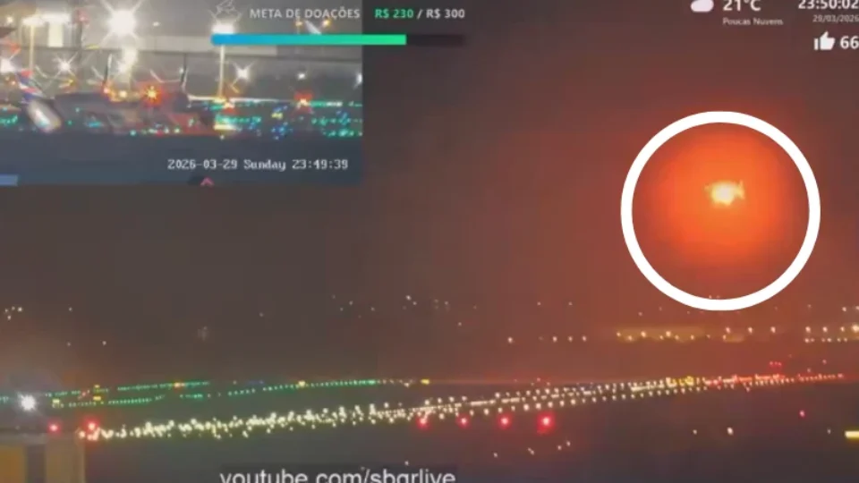 VÍDEO: turbina de avião explode durante decolagem no Aeroporto de Guarulhos e piloto faz pouso de emergência sem feridos