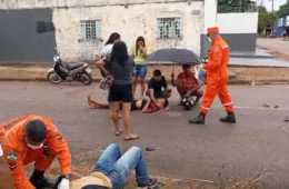 Colisão entre motos deixa três feridos na zona Leste de Porto Velho