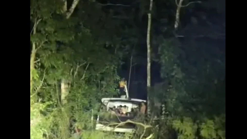 VÍDEO: lancha perde controle e invade laranjal no interior do AM