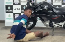 Homem que fugiu algemado pelo bueiro é preso novamente em Manaus