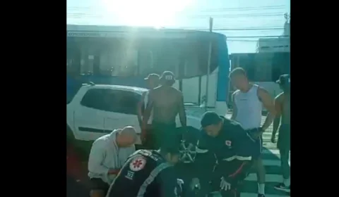 VÍDEOS: atropelamento na Constantino Nery deixa mulher ferida e causa trânsito intenso em Manaus